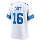 D.Lions #16 Jared Goff White Game Stitched Football American Jersey