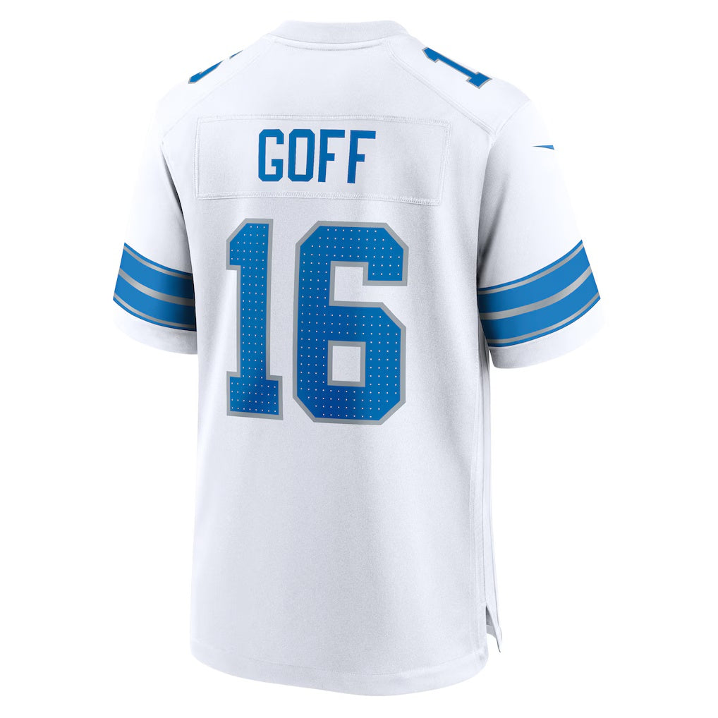 D.Lions #16 Jared Goff White Game Stitched Football American Jersey