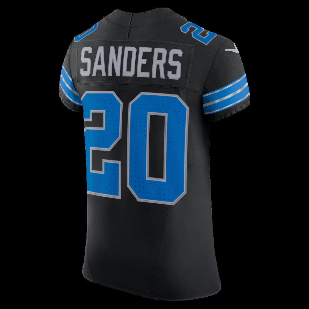 D.Lions #20 Barry Sanders Black Alternate Vapor F.U.S.E. Elite Stitched Football American Jersey