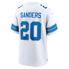 D.Lions #20 Barry Sanders White Retired Player Game Stitched Football American Jersey