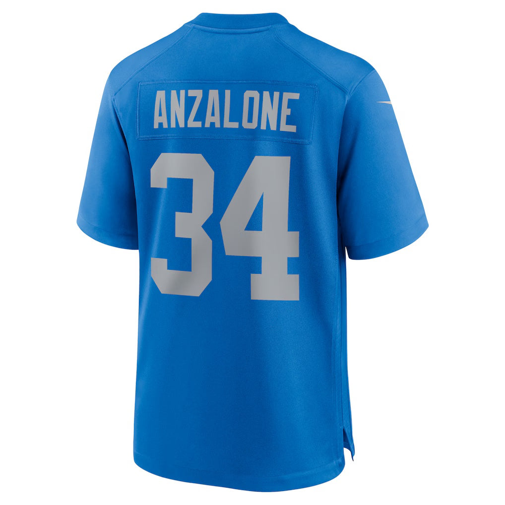 D.Lions #34 Alex Anzalone Blue Alternate Game Stitched Football American Jersey