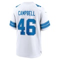 D.Lions #46 Jack Campbell White White Game Stitched Football American Jersey