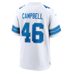 D.Lions #46 Jack Campbell White White Game Stitched Football American Jersey