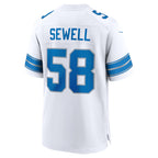 D.Lions #58 Penei Sewell White Game Stitched Football American Jersey