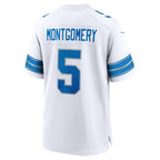 D.Lions #5 David Montgomery White Game Stitched Football American Jersey