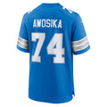 D.Lions #74 Kayode Awosika Blue Team Game Stitched Football American Jersey