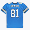 D.Lions #81 Calvin Johnson Mitchell & Ness Blue Big & Tall Legacy Retired Player Stitched Football American Jersey