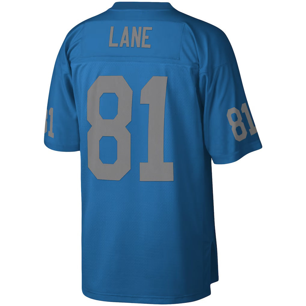 D.Lions #81 Richard Lane Mitchell & Ness Blue Legacy Replica Stitched Football American Jersey