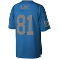 D.Lions #81 Richard Lane Mitchell & Ness Blue Legacy Replica Stitched Football American Jersey