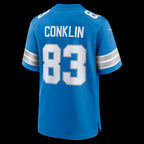 D.Lions #83 Tyler Conklin Blue Team Game Stitched Football American Jersey
