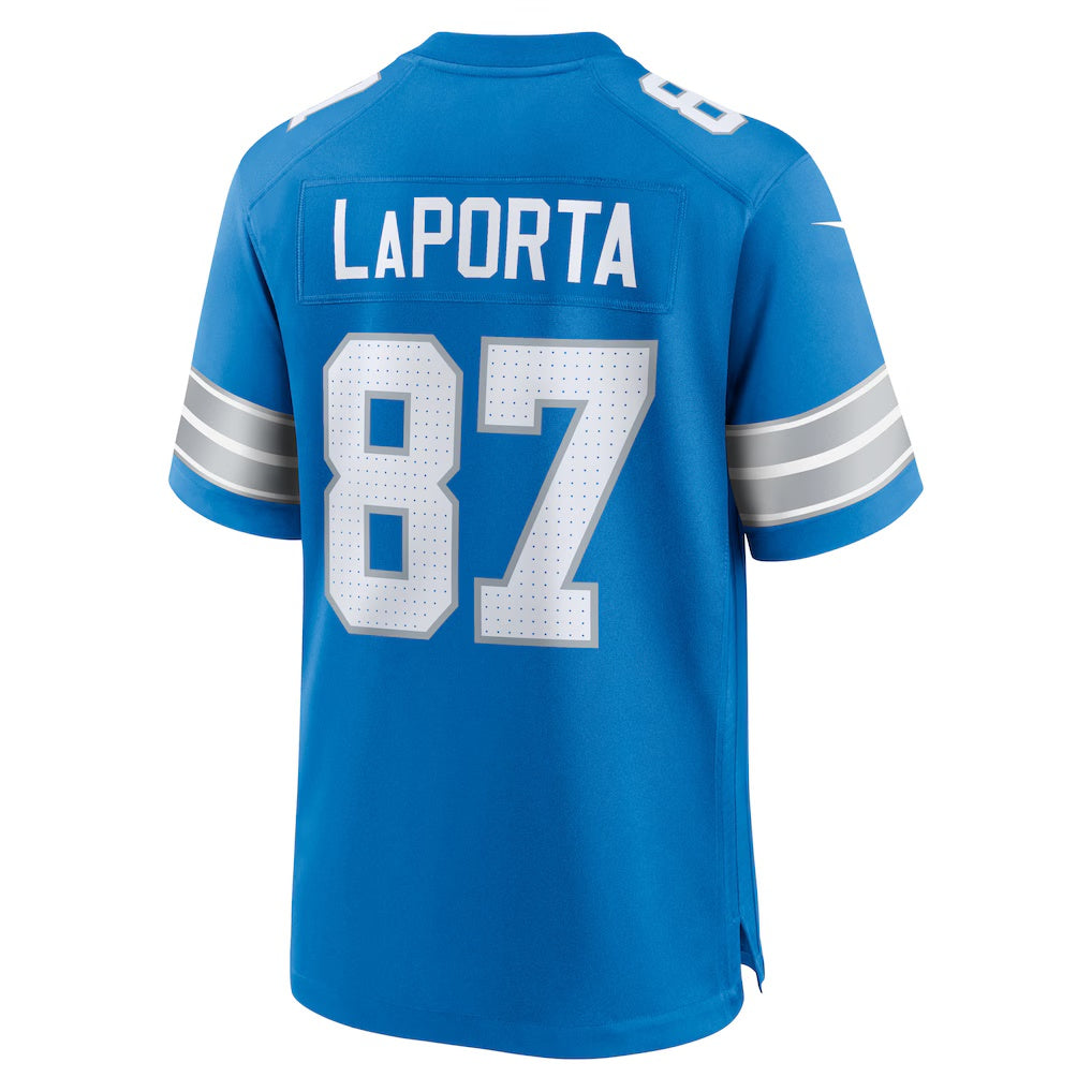 D.Lions #87 Sam LaPorta Blue Game Stitched Football American Jersey