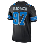D.Lions #97 Aidan Hutchinson Black Legend Player Performance Top Stitched Football American Jersey