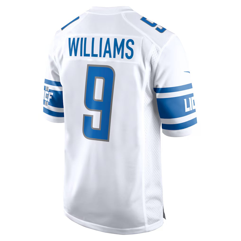 D.Lions #9 Jameson Williams White Player Game Stitched Football American Jersey
