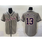 Detroit Tigers #13 Dillon Dingler Gray Cool Base Stitched Baseball Jersey
