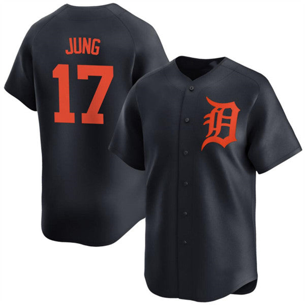 Detroit Tigers #17 Jace Jung Black 2024 Alternate Limited Stitched Baseball Jersey