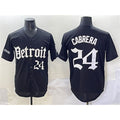 Detroit Tigers #24 Miguel Cabrera Black 'Motor Gothic Edition' Vapor Premier Limited Stitched Baseball Jersey