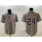 Detroit Tigers #24 Miguel Cabrera Gray Cool Base Stitched Baseball Jersey