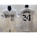 Detroit Tigers #24 Miguel Cabrera White 'Motor Gothic Edition' Vapor Premier Limited Stitched Baseball Jersey