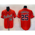 Detroit Tigers #25 Gleyber Torres Orange With Patch Vapor Premier Limited Stitched Baseball Jersey