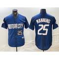 Detroit Tigers #25 Matt Manning 2024 Number Navy City Connect Cool Base Limited Stitched Baseball Jersey