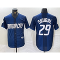 Detroit Tigers #29 Tarik Skubal 2024 Navy City Connect Cool Base Limited Stitched Baseball Jersey
