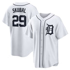 Detroit Tigers #29 Tarik Skubal White Home Replica Baseball Jersey