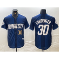 Detroit Tigers #30 Kerry Carpenter Number 2024 Navy City Connect Cool Base Limited Stitched Baseball Jersey