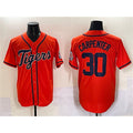 Detroit Tigers #30 Kerry Carpenter Orange With Patch Cool Base Stitched Baseball Jersey
