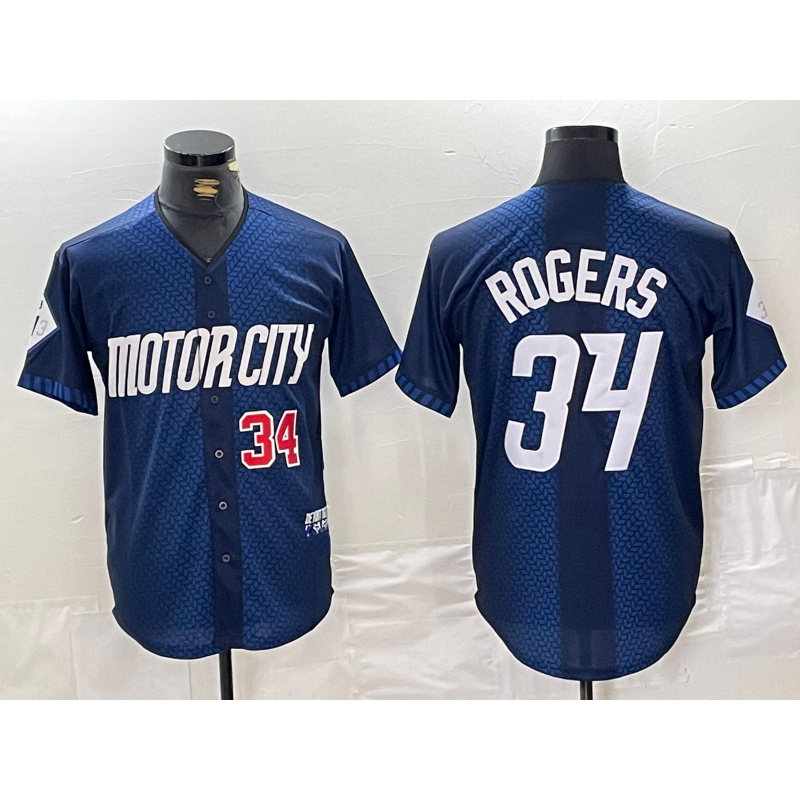 Detroit Tigers #34 Jake Rogers 2024 Navy City Connect Cool Base Limited Stitched Baseball Jersey