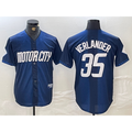 Detroit Tigers #35 Justin Verlander Navy 2024 City Connect Cool Base Limited Stitched Baseball Jersey