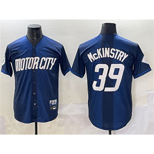 Detroit Tigers #39 Zach McKinstry 2024 Navy City Connect Cool Base Limited Stitched Baseball Jersey