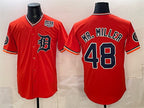 Detroit Tigers #48 Mr. Miller Orange 2026 Alternate USA 250' Patch Vapor Premier Limited Stitched Baseball Jersey