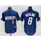 Detroit Tigers #8 Matt Vierling Number Navy 2024 City Connect Cool Base Limited Stitched Baseball Jersey