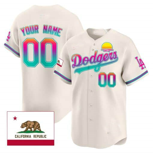Dodgers 2024 Los Angeles City Style Vapor Premier Limited Custom Jersey ¨C Cream Baseball Jersey
