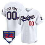 Dodgers 2024 Spring Training Patch Vapor Premier Limited Custom Jersey ¨C White Baseball Jersey