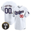 Dodgers Vin Scully Patch Gold Trim Vapor Premier Limited Custom Jersey ¨C All Stitched-White Baseball Jersey