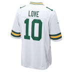 GB.Packers #10 Jordan Love Game Jersey - White Stitched Football American Jersey