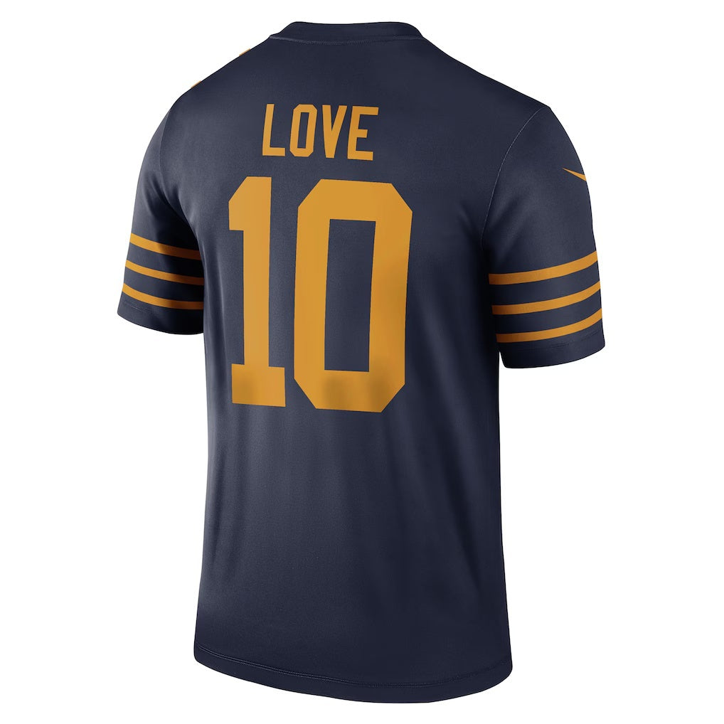 GB.Packers #10 Jordan Love Navy The 1923 Classic Legend Player Dri-FIT Top Stitched Football American Jersey