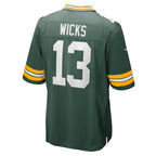 GB.Packers #13 Dontayvion Wicks Green Game Stitched Football American Jersey