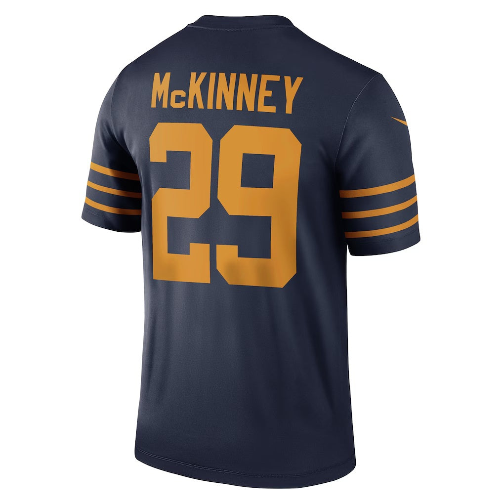GB.Packers #29 Xavier McKinney Navy The 1923 Classic Legend Player Dri-FIT Top Stitched Football American Jersey