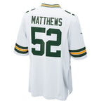 GB.Packers #52 Clay Matthews White Game Stitched Football American Jersey