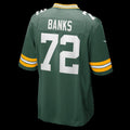 GB.Packers #72 Brant Banks Green Team Game Stitched Football American Jersey