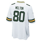 GB.Packers #80 Bo Melton White Game Player Stitched Football American Jersey