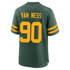 GB.Packers #90 Van Ness 50s Classic Game Stitched Football American Jersey