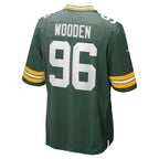 GB.Packers #96 Colby Wooden Green Game Stitched Football American Jersey