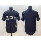 Houston Astros Blank Black Gothic 'Houston Born Barrio Raised' Limited Stitched Baseball Jersey