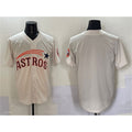Houston Astros Blank Cream Throwback Cooperstown Collection Limited Stitched Baseball Jersey