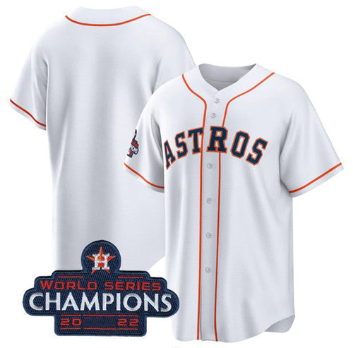 Houston Astros Blank White 2022 World Series Champions Home Stitched Baseball Jersey