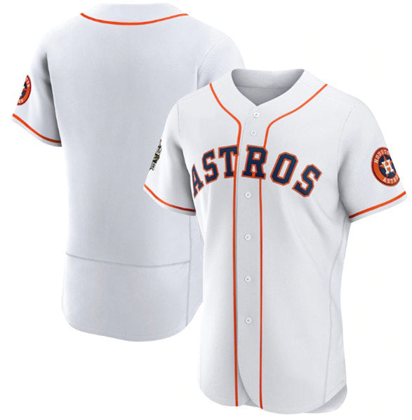 Houston Astros Blank White 2022 World Series Flex Base Stitched Baseball Jersey