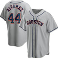 Houston Astros #44 Yordan Alvarez Grey Cool Base Stitched Baseball Jersey